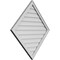 Ekena Millwork Diamond Surface Mount PVC Gable Vent: Functional, w/ 2"W x 1-1/2"P Brickmould Frame, 40"W x 40"H GVPDI40X4002SF - alternate 4